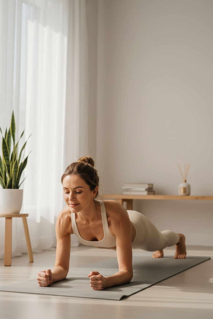 Mobile Hero Bild - Quiet Fit - Home Workout Setting